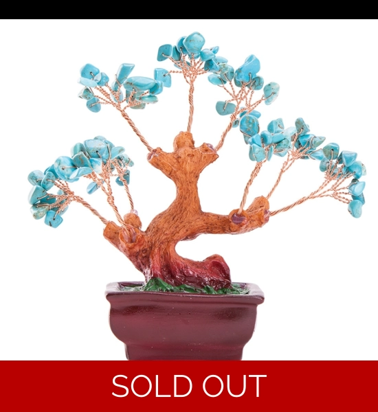 Turquoise Gemstone Bonsai Tree